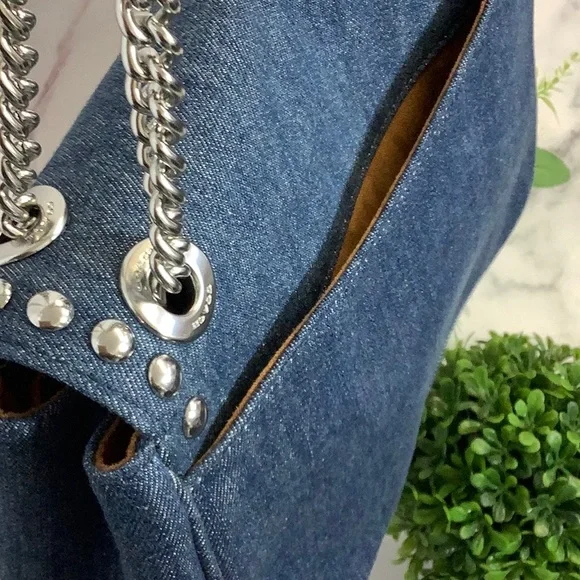 NWT Coach Denim XBody Silver Rivets - Picture 4 of 10